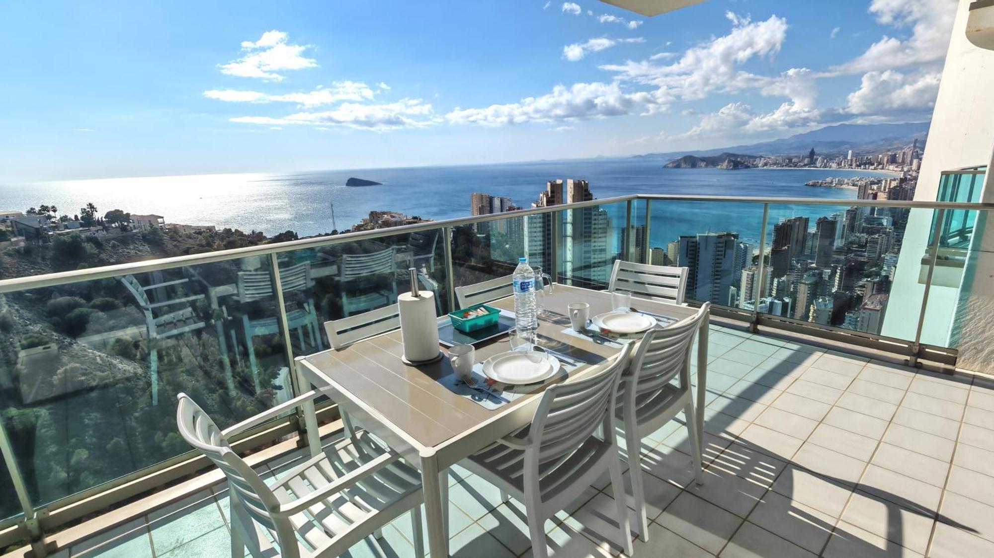 ベニドルムSkyline 31 Terraza Privada Con Vistas Al Marアパートメント エクステリア 写真
